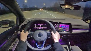 2022 Volkswagen Golf R  POV Night Drive Binaural Audio [upl. by Eveivenej]