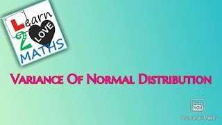 Variance of Normal Distributionമലയാളം [upl. by Anthia996]