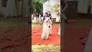 Onam celebration 🎉 onam dance shortfeed dance college kerala [upl. by Inaoj]