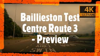 Preview  Baillieston Driving Test Route 3 with SAT Nav Instructions  4K [upl. by Enitsed]