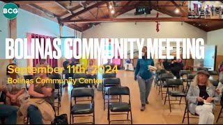 Bolinas Community Meeting  September 11th 2024 [upl. by Noleta]