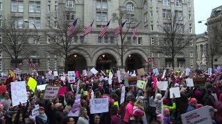 Over two million people flood US cities for womens marches [upl. by Jeniffer]