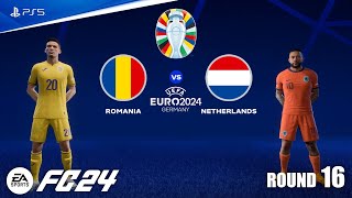 EA FC 24 l Romania Vs Netherlands  UEFA EURO 2024 Round 16 [upl. by Atekihs]