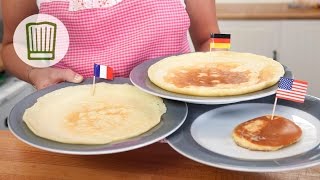 Pfannkuchen Crêpe oder doch lieber einen Pancake chefkoch [upl. by Schonthal652]