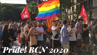 Pride Barcelona 2020 Hundreds Joined the LGBTI Freedom March Orgullo Gay Spain [upl. by Aihtela]