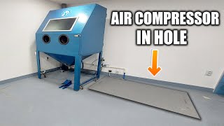 Homemade SANDBLASTING CABINET  INSTALATION AIR VENTILATION [upl. by Elletnahc]