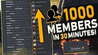 HOW TO GET 1000 DISCORD MEMBERS FAST  BECOME HUGE SERVER  INCREASE SERVER MEMBERS  BOT MEMBERS [upl. by Dionisio799]