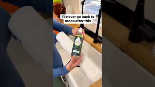 Use a disposable pad to clean floors pad floors kitchen cleaningtips funnyvideos tricks [upl. by Tanberg304]