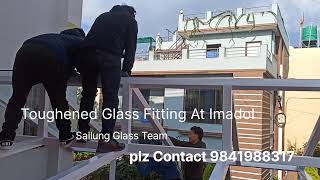 Toughened glass Fitting at imadol 12mm skylight 2081 [upl. by Marchese]