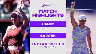 Simona Halep vs Iga Swiatek  2022 Indian Wells Semifinal  WTA Match Highlights [upl. by Anna-Diane]