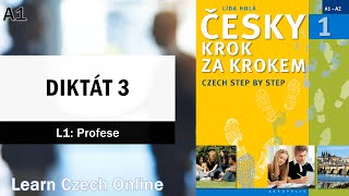 ČKzK1  Lekce 1  DIKTÁT 3 Profese [upl. by Nylikcaj59]