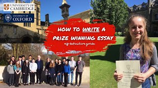 How to win an Oxbridge essay competition  Part 3 Writing a prizewinning essay [upl. by Lizbeth]