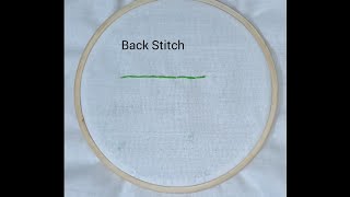 Back Stitch  Basic Embroidery Stitch Tutorial [upl. by Fahland]