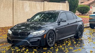 rainy day skids modified bmw m3 pov pops bangs asmr [upl. by Euqitsym]