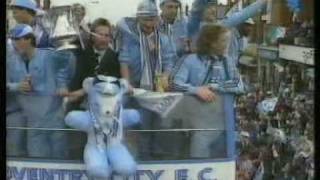 Coventry City FA Cup Final 1987  Opentop bus victory parade footage [upl. by Halil]