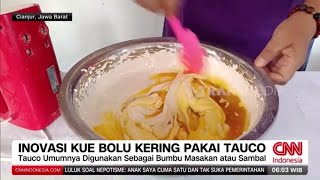 Inovasi Kue Bolu Kering Pakai Tauco  REDAKSI PAGI 041124 [upl. by Epul]