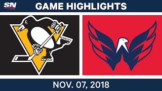 NHL Highlights  Penguins vs Capitals – Nov 7 2018 [upl. by Ardle418]