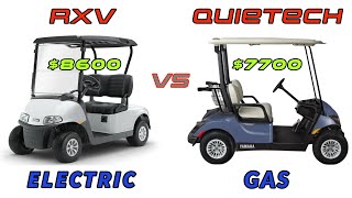 The GREATEST Electric vs Gas Golf Cart Video EVER  RXV vs QuieTech [upl. by Secunda]