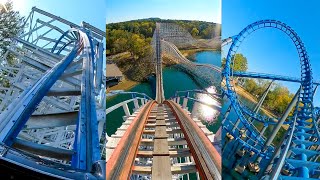 Every Roller Coaster at Six Flags Over Georgia And Other Rides We Rode Front Seat POV [upl. by Acinonrev]