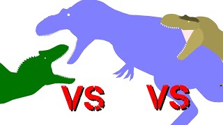 allosaurus vs daspletosaurus vs gorgosaurus stick nodes [upl. by Naeloj]