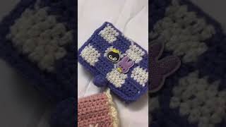 Pattern for checkered wallet by etmsstudio pink wallet by me crochet artist [upl. by Holli]