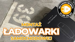 Montaż ładowarki samochodowej EV Wallbox Tesla zasilacz do auta [upl. by Krid601]