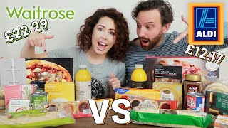 ALDI VS WAITROSE BLINDFOLDED TASTE TEST  Branded VS Unbranded Taste Test 2019 [upl. by Monteria]