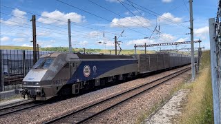 Eurotunnel  Channel Tunnel Trains at Folkestone Kent Saturday 09072022 [upl. by Nida]