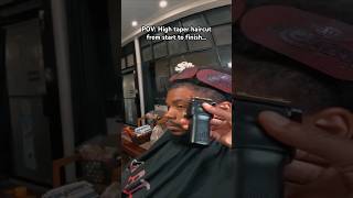 High taper haircut from start to finish fypシ゚viral haircutting barberlife asmrhaircut [upl. by Saxela]