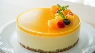 Easy No Bake Mango Cheesecake [upl. by Isiad]