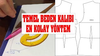 Temel Beden  Elbise Kalıbı Çizimi [upl. by Moureaux]