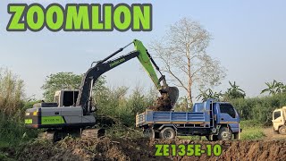 The excavator Ep9 ZOOMLION ZE135R10 ใช้คันเร่งE7 ตักทั้งวันน้ำมัน 80ลิตร ได้150ดั้ม เลือดกรุ๊ปบี [upl. by Rachael]