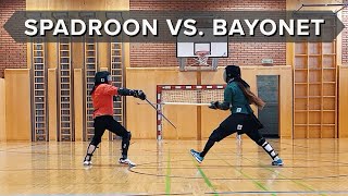 Spadroon vs Bayonet  Sparring HEMA [upl. by Freida]