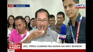 EXCLUSIVE Sec Piñol kumain ng kanin na may bukbok [upl. by Monte182]