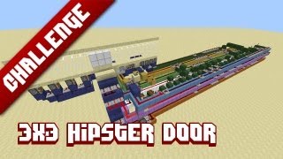 Minecraft Challenge 3x3 Hipster door [upl. by Anaicul]