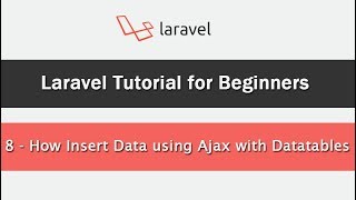 How to Insert Data using Ajax in Laravel with Datatables [upl. by Kress]