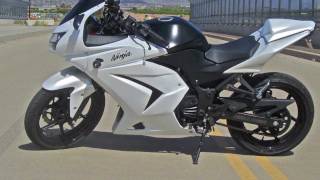 Custom White 2009 Kawasaki Ninja 250r [upl. by Ahsieyn]