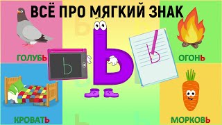 Алфавит Мягкий знак Ь  как писать  слова на мягкий знак  развивающиймультик ТатьянаБокова Алфа [upl. by Edith]