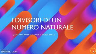 divisori di un numero naturale [upl. by Orapma]