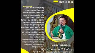 November 16 2024  Homily highlights  Rev Fr Douglas D Badong [upl. by Tahp]