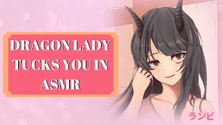 Dragon Lady Tucks You In ASMR Roleplay Sleep Aid GoodnightFireplaceRainFantasy RPF4A [upl. by Enined]