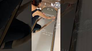 DIY WEDDING WELCOME MIRROR ✨ wedding weddingdiy [upl. by Jada726]