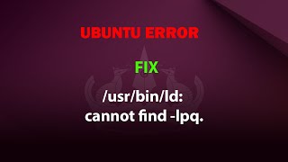 UBUNTU FIX usrbinld cannot find lpq [upl. by Lerim263]