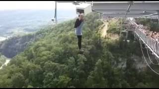 Sochi Skypark BASE jump from metal cord [upl. by Cherri]