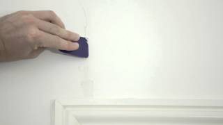 Filling small hairline crack in wall [upl. by Novelia]