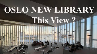 Deichman Bjørvika Oslo Library with a view [upl. by Aliab]