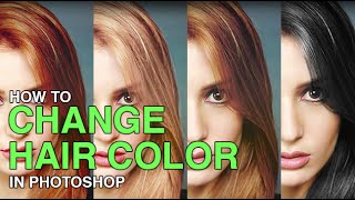 How to Change Hair Color in Photoshop [upl. by Alhan]