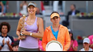 Sharapova vs Halep ● 2014 Madrid Final Highlights [upl. by Ycniuqed289]