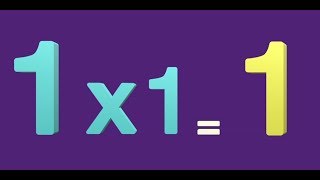 Table of 1  Learn Multiplication of X1  1 Times Table  1X1 [upl. by Mccreary]