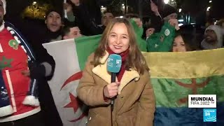 Informe desde París afición marroquí y francesa se unen en la celebración mundialista [upl. by Anirehtac]